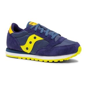 Saucony Boys Big Kid Jazz Original Sneaker Navy Yellow, Size 2M